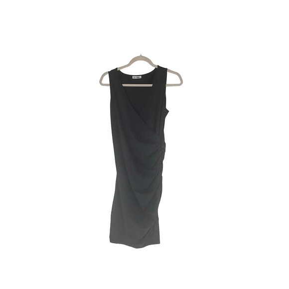 VETIOR Women's Sleeveless Deep V Neck Wrap Ruched Bodycon Cocktail Party Mini Dr - Picture 1 of 4